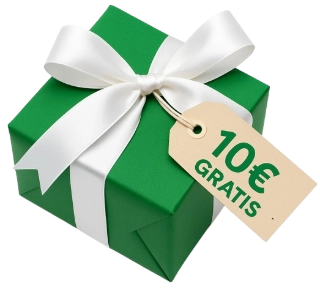 Caja verde con cinta blanca, regalo